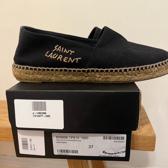 SAINT LAURENT EMBROIDERED ESPADRILLES IN CANVAS - Picture 4 of 7